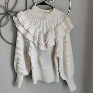 H&M balloon sleeve mock neck sweater